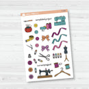 Sewing Deco | Hand Doodled Planner Stickers | C-333-334