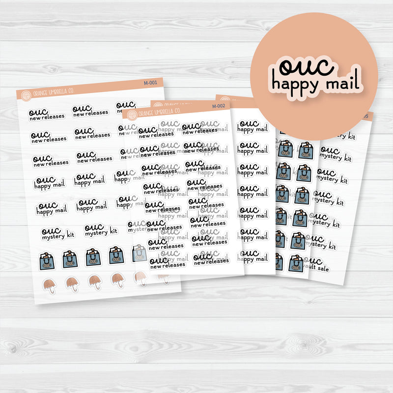 OUC Release Schedule | Mystery Kit | Happy Mail Planner Stickers | Clear Matte | M-001-005-CM