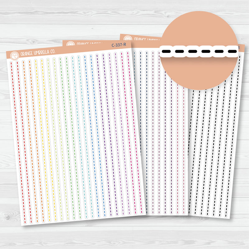 Stitched Washi Strip Divider Planner Stickers | C-337