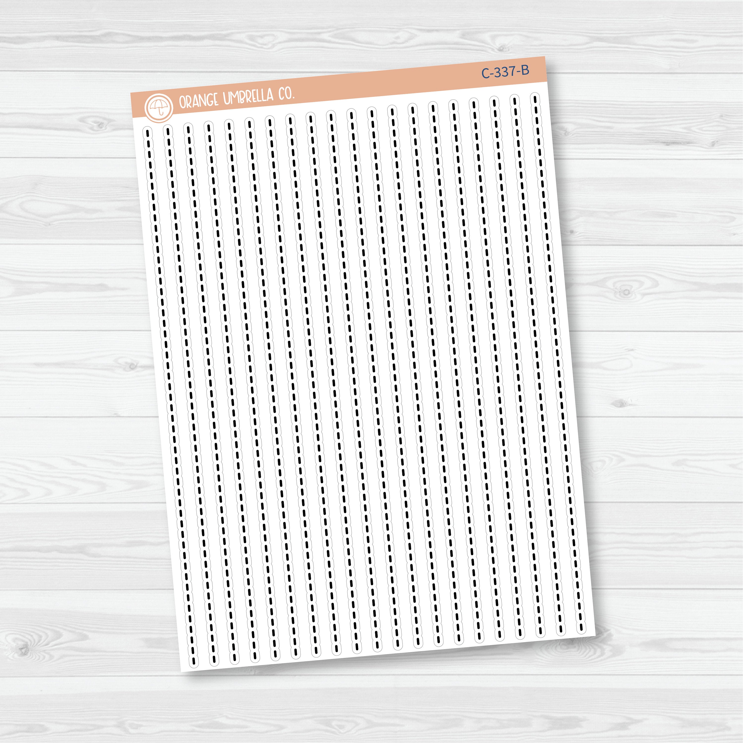 Stitched Washi Strip Divider Planner Stickers | C-337