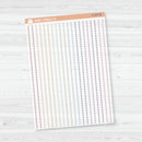 Stitched Clear Matte Washi Strip Divider Planner Stickers | C-337-CM
