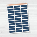 Stitched Quarter Box Label Planner Stickers | Erin Condren Palette | EC-023-028