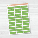 Stitched Quarter Box Label Planner Stickers | Erin Condren Palette | EC-023-028