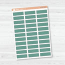 Stitched Quarter Box Label Planner Stickers | Erin Condren Palette | EC-017-022
