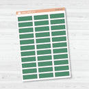 Stitched Quarter Box Label Planner Stickers | Erin Condren Palette | EC-017-022