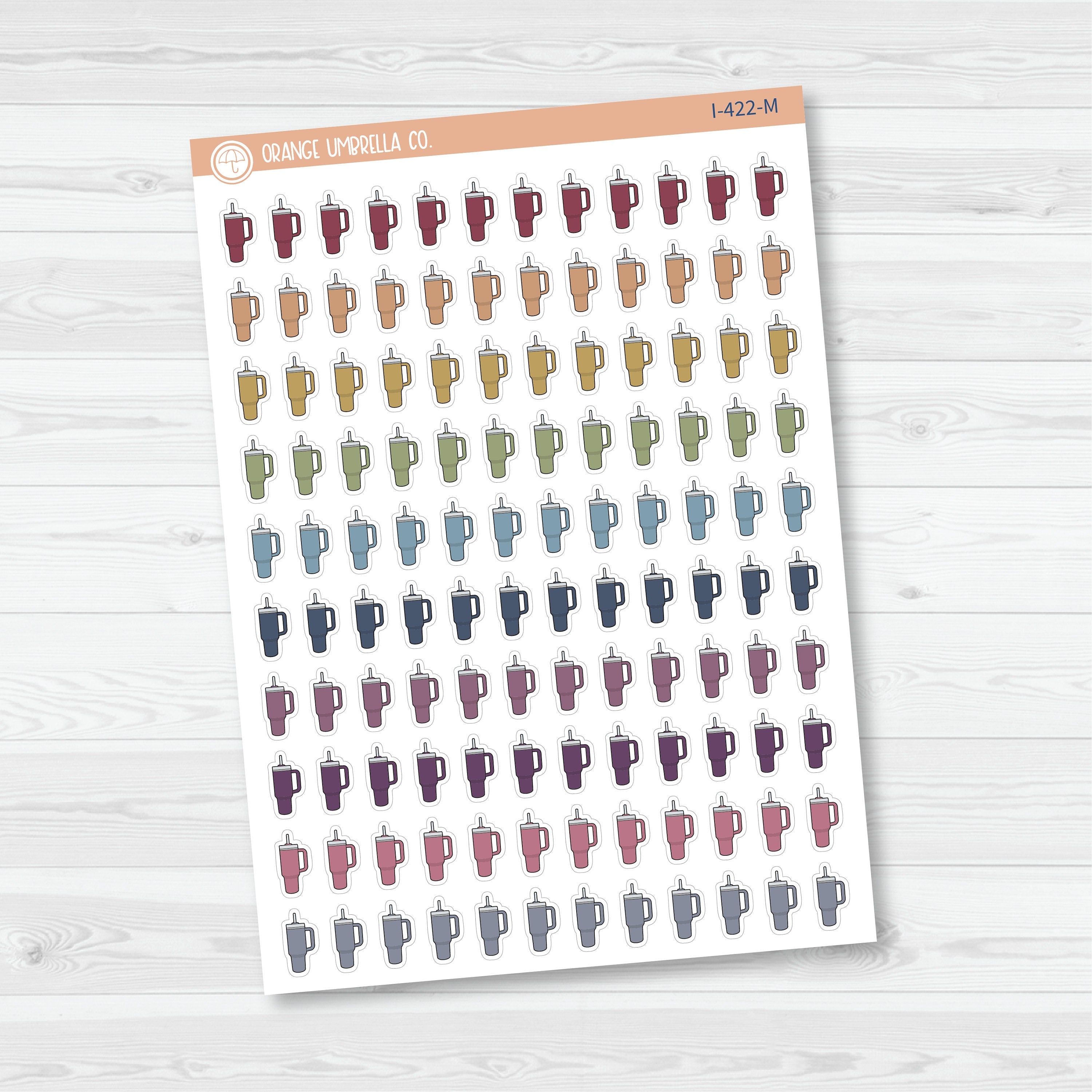 Big Tall Handle Drink Cup Icon Planner Stickers | I-422