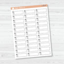 Meal Planning Meal Tracking Stitched Quarter Box Planner Stickers | L-493