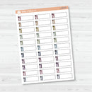 Meal Planning Meal Tracking Stitched Quarter Box Planner Stickers | L-493