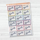 Workout Tracking Half Box Planner Stickers | L-494