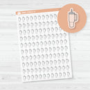 Big Tall Handle Drink Cup Icon Planner Stickers | Clear Matte | I-422-BCM