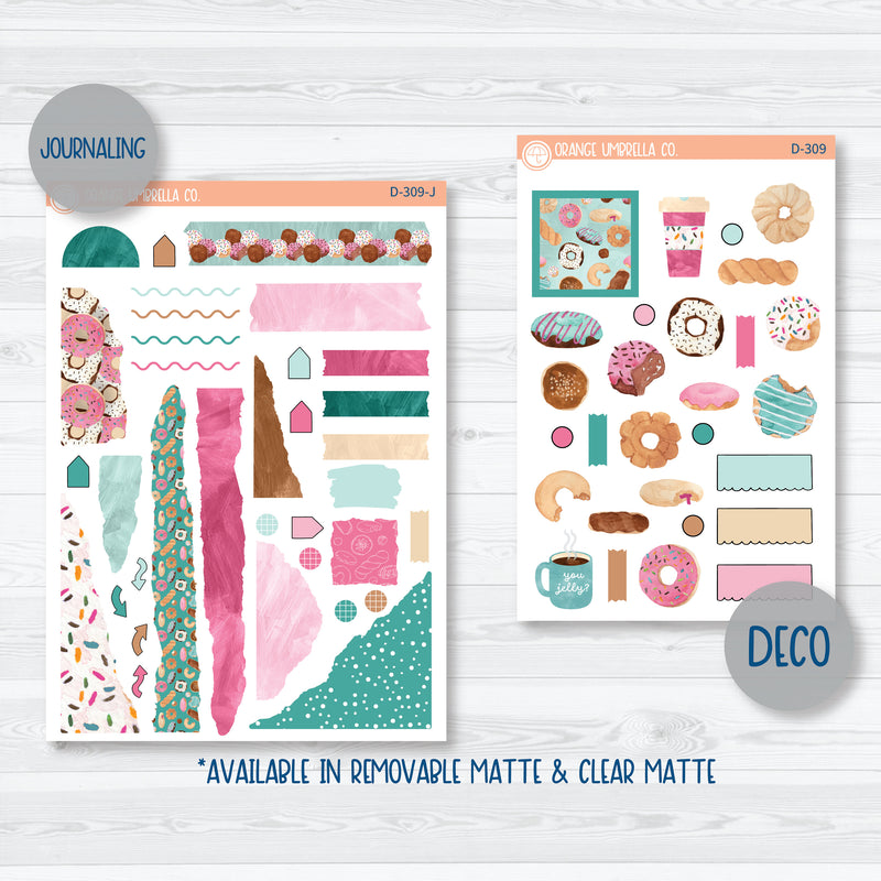 Donuts | Coffee Kit Deco Journaling Planner Stickers | D-309