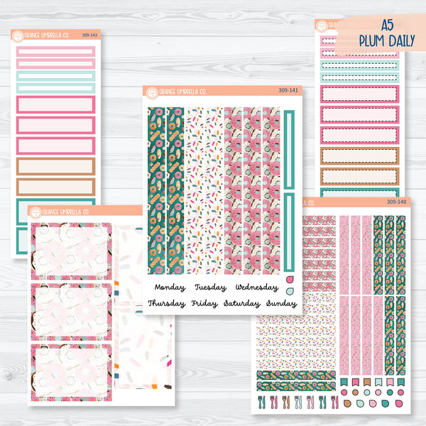 Donuts A5 Plum Daily Planner Kit Stickers | 309-141