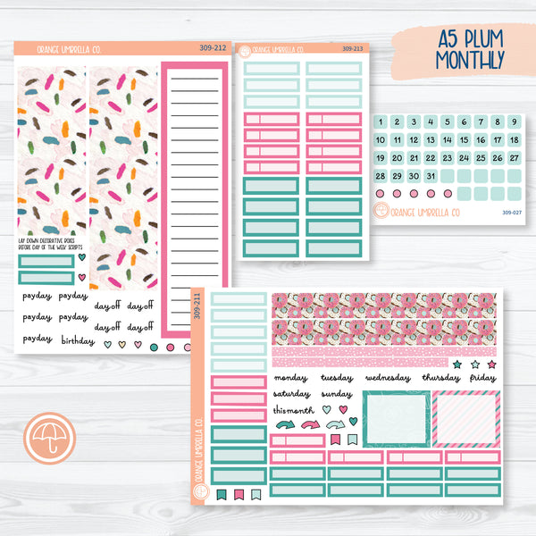 Donuts A5 Plum Monthly Planner Kit Stickers | 309-211