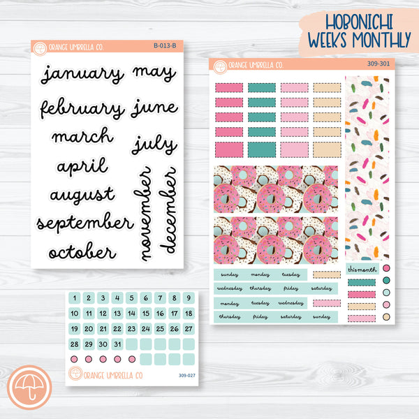 Donuts Hobonichi Weeks Monthly Planner Kit Stickers | 309-301
