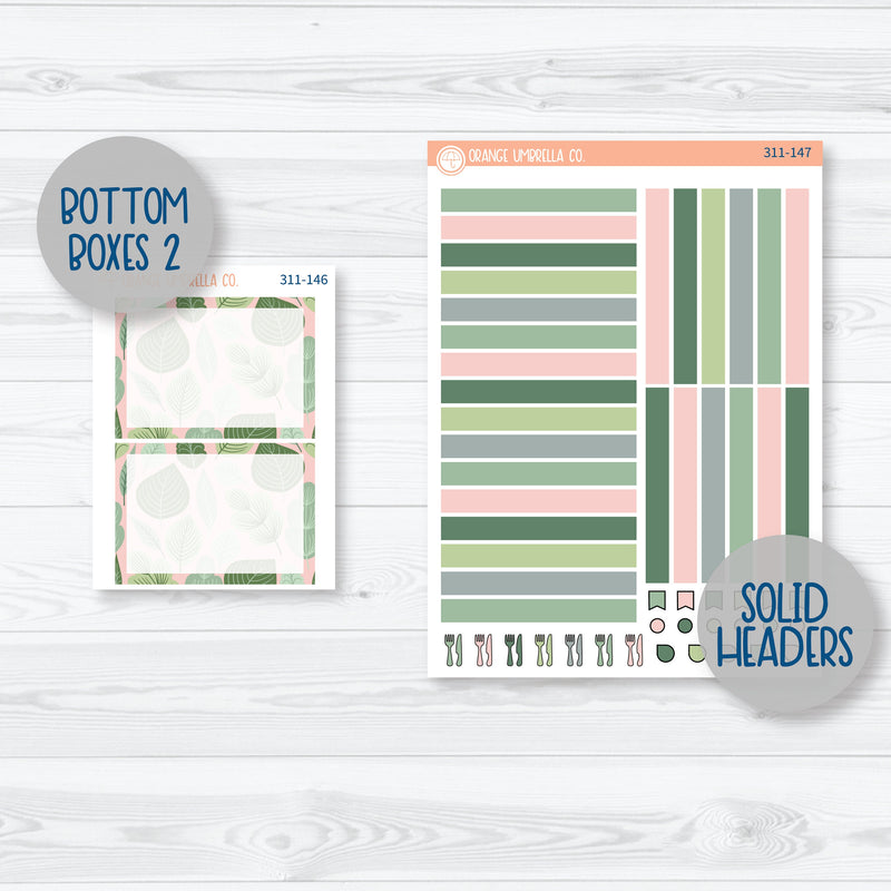 Optimistic | Spring Botanical A5 Plum Daily Planner Kit Stickers | 311-141