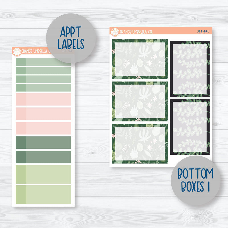 Optimistic | Spring Botanical A5 Plum Daily Planner Kit Stickers | 311-141