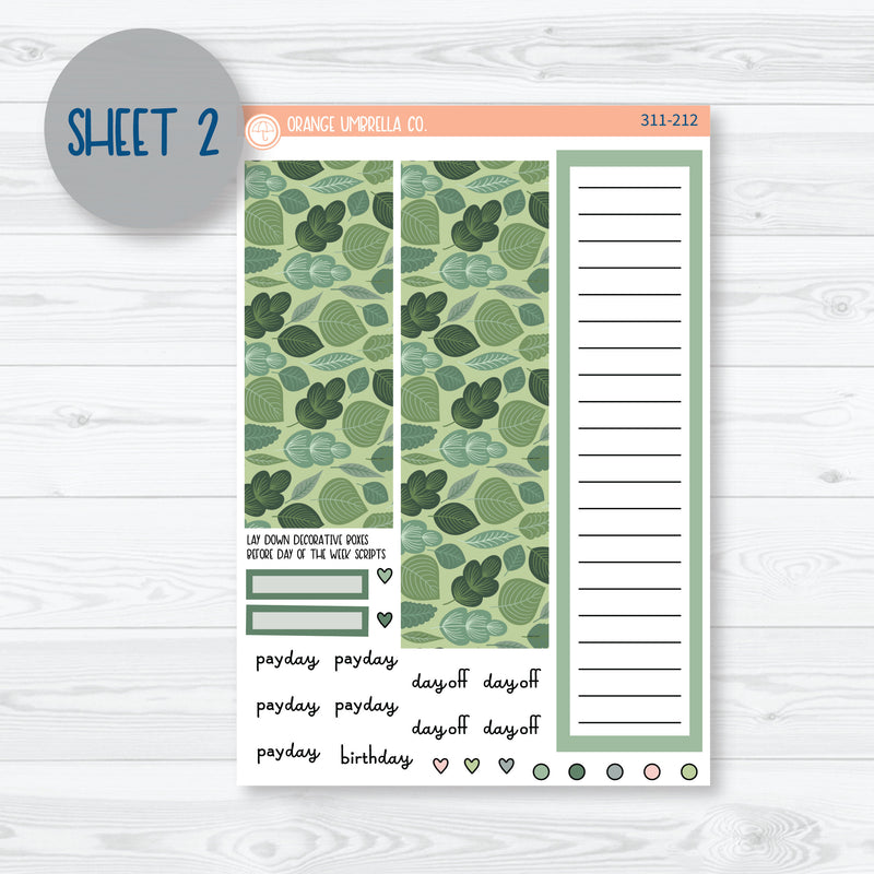 Optimistic | Spring Plant A5 Plum Monthly Planner Kit Stickers | 311-211