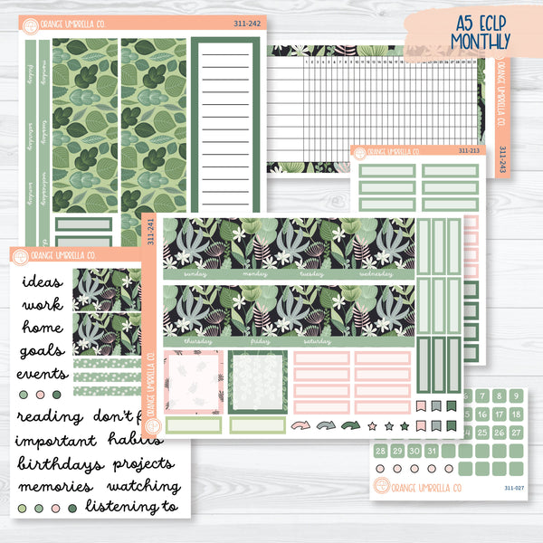 Optimistic | Spring A5 EC Monthly & Dashboard Planner Kit Stickers | 311-241