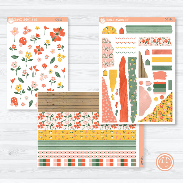Handpicked Bouquet | Spring Floral Kit Deco Journaling Planner Stickers | D-312