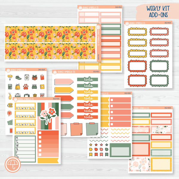 Handpicked Bouquet | Spring Floral Weekly Add-On Planner Kit Stickers | 312-012