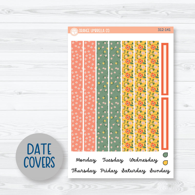 Handpicked Bouquet | A5 Plum Daily Planner Kit Stickers | 312-141