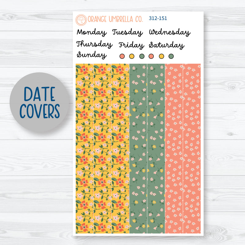 Handpicked Bouquet | 7x9 Plum Daily Planner Kit Stickers | 312-151