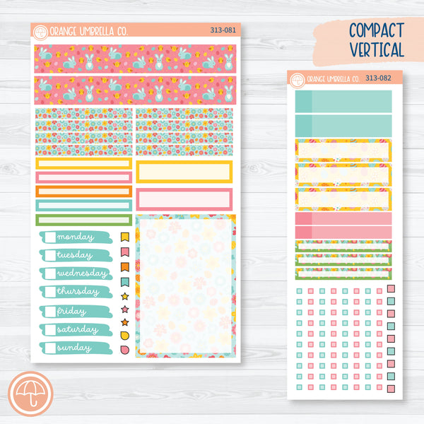 Easter Compact Vertical Planner Kit Stickers for Erin Condren | Hatching A Plan | 313-081