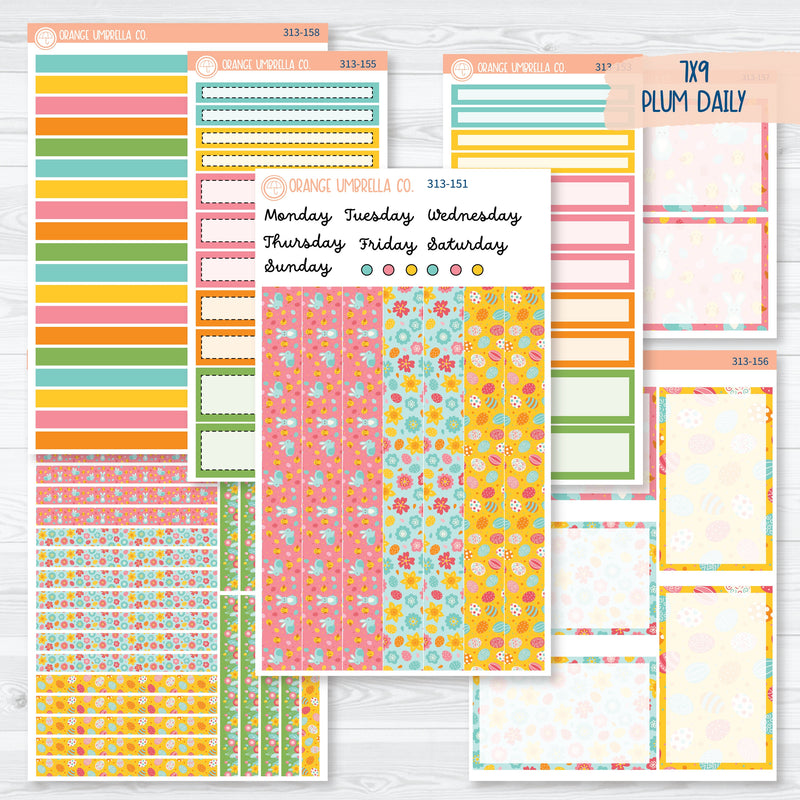 Easter 7x9 Plum Daily Planner Kit Stickers | Hatching A Plan | 313-151