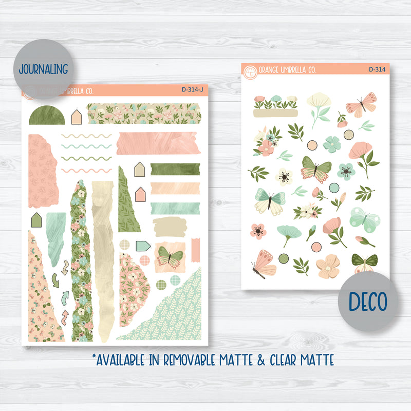 Spring Floral | Kit Deco Journaling Planner Stickers | Little Garden | D-314