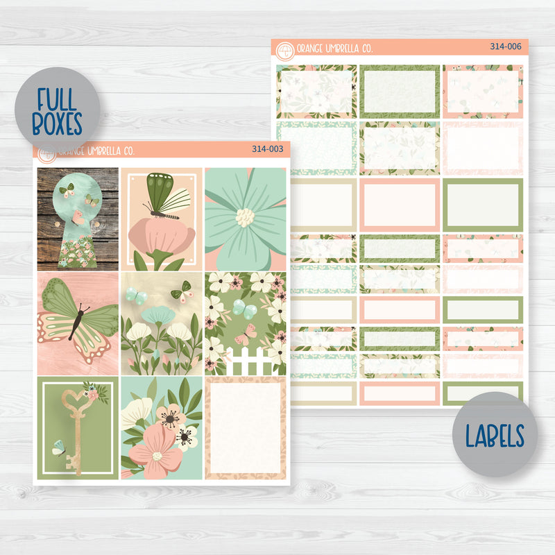 Spring Floral | Weekly Planner Kit Stickers | Little Garden | 314-001