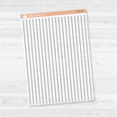 Stitched Clear Matte Washi Strip Divider Planner Stickers | C-337-CM