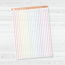 Stitched Clear Matte Washi Strip Divider Planner Stickers | C-337-CM