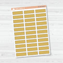 Stitched Quarter Box Label Planner Stickers | Erin Condren Palette | EC-023-028