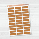 Stitched Quarter Box Label Planner Stickers | Erin Condren Palette | EC-023-028