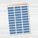 Stitched Quarter Box Label Planner Stickers | Erin Condren Palette | EC-023-028