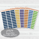 Stitched Quarter Box Label Planner Stickers | Erin Condren Palette | EC-023-028