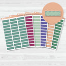 Stitched Quarter Box Label Planner Stickers | Erin Condren Palette | EC-017-022