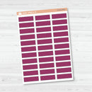 Stitched Quarter Box Label Planner Stickers | Erin Condren Palette | EC-017-022
