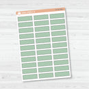 Stitched Quarter Box Label Planner Stickers | Erin Condren Palette | EC-017-022