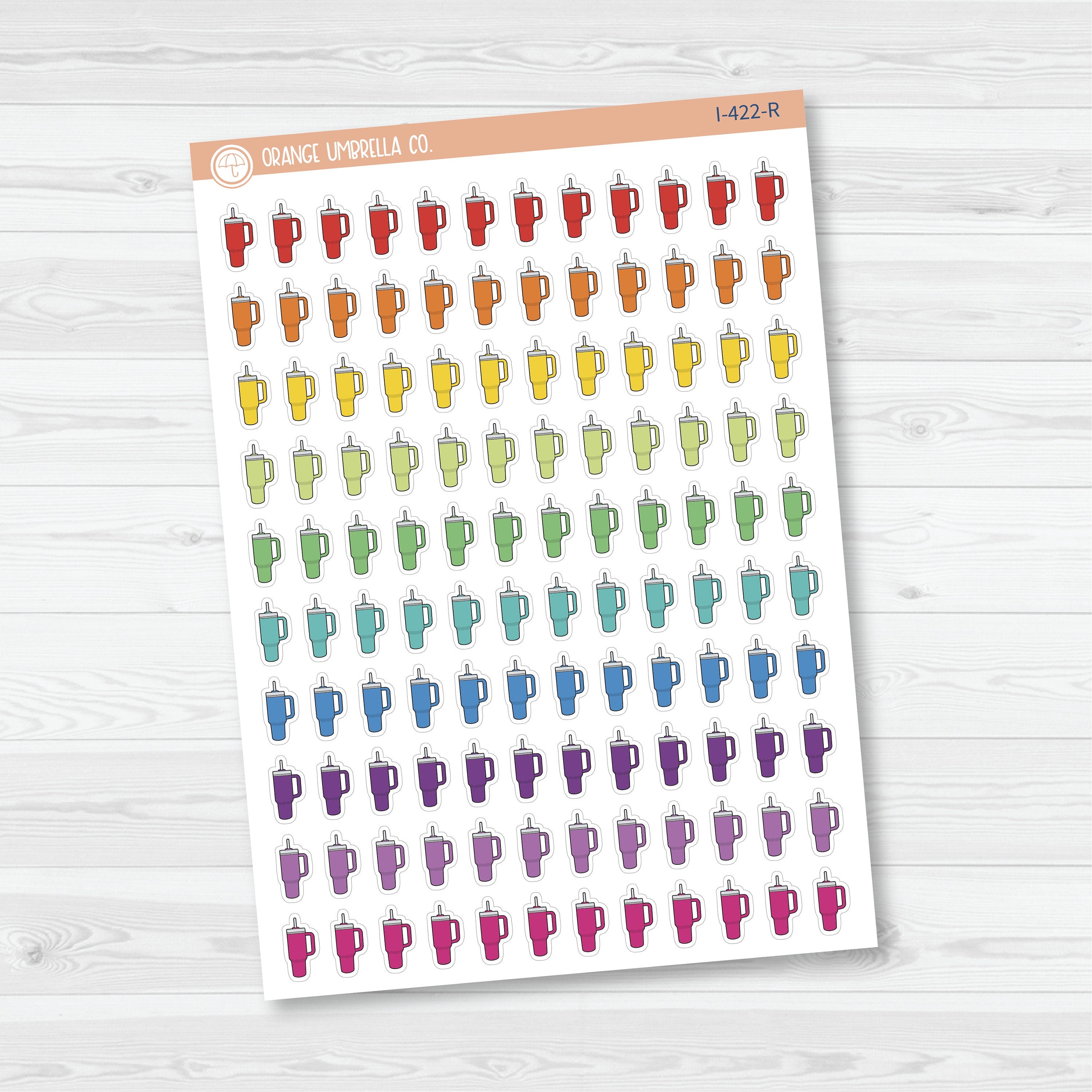 Big Tall Handle Drink Cup Icon Planner Stickers | I-422