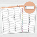 Meal Planning Meal Tracking Stitched Quarter Box Planner Stickers | L-493