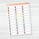 Meal Planning Meal Tracking Stitched Quarter Box Planner Stickers | L-493