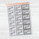 Workout Tracking Half Box Planner Stickers | L-494