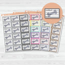Workout Tracking Half Box Planner Stickers | L-494