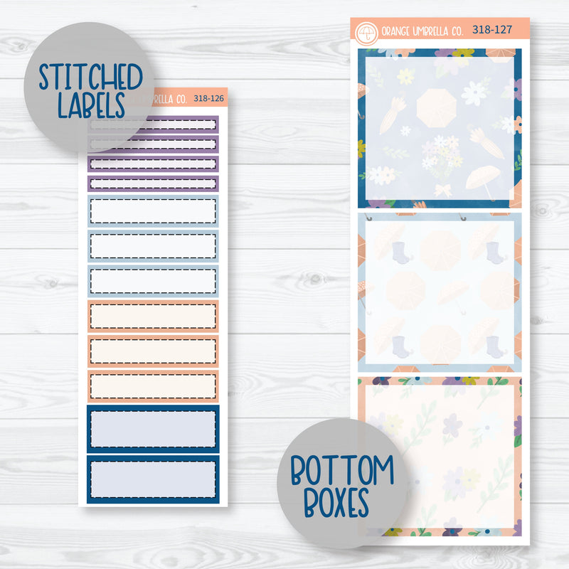 Rainy Day A5 Daily Duo Planner Kit Stickers | Under The Umbrella | 318-121