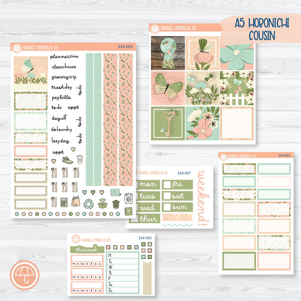 Spring Floral | Hobonichi Cousin Planner Kit Stickers | Little Garden | 314-051