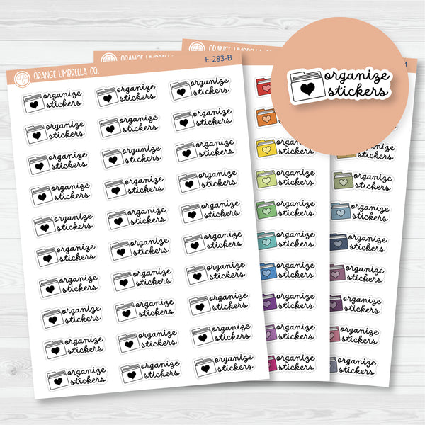 Organize Stickers Icon Script Planner Stickers | FC16| E-283