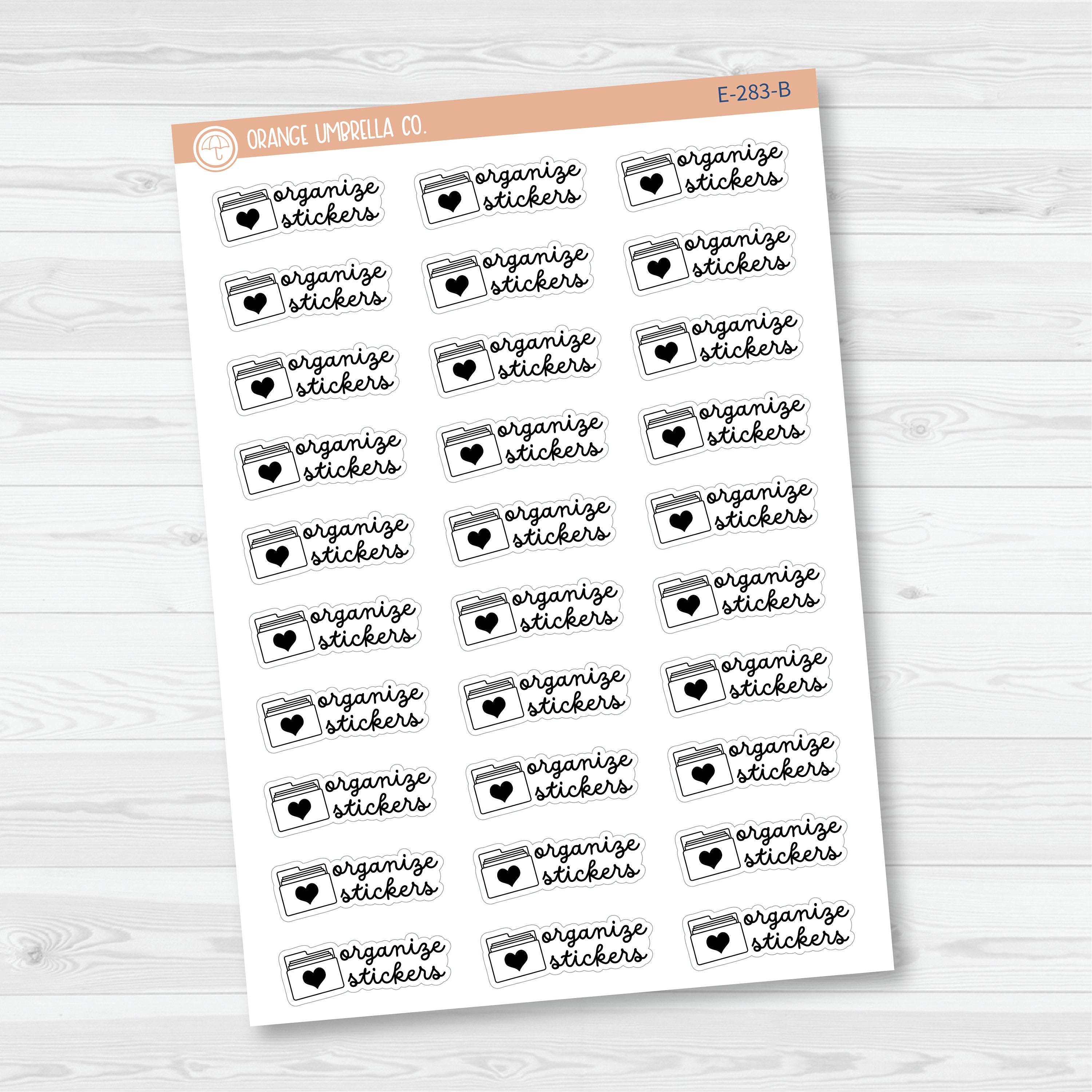 Organize Stickers Icon Script Planner Stickers | FC16| E-283