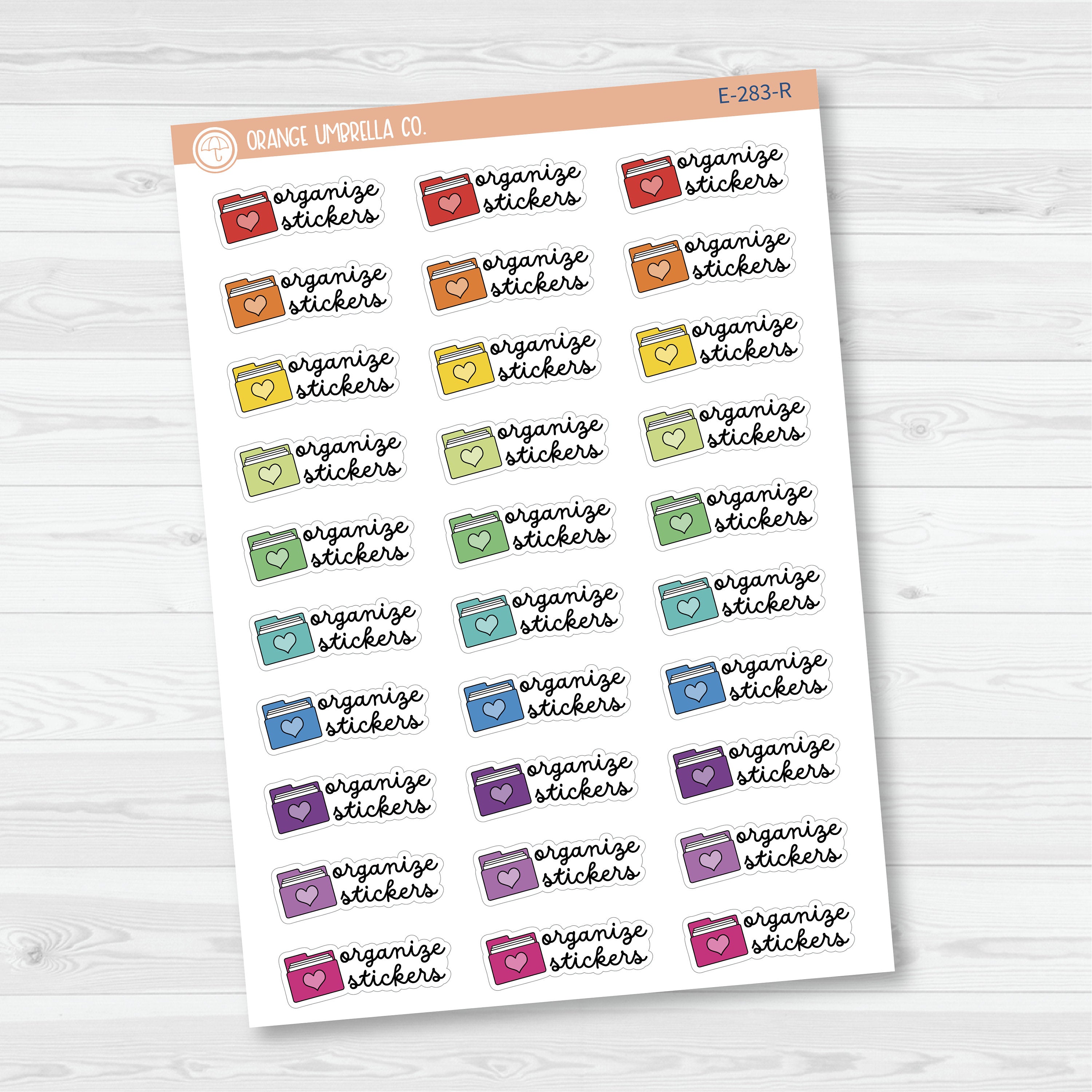 Organize Stickers Icon Script Planner Stickers | FC16| E-283