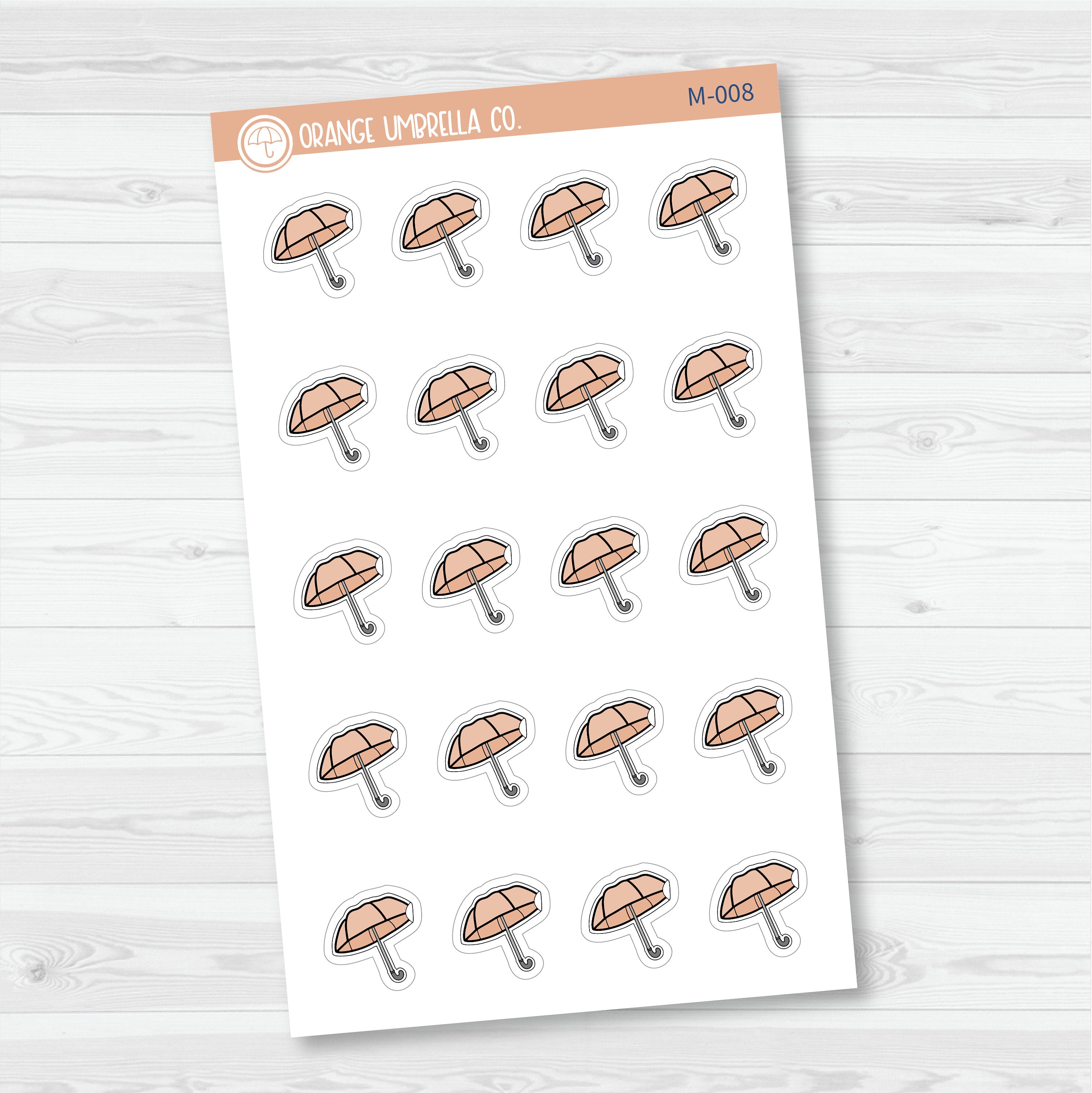 OUC Sale | OUC Umbrella Planner Stickers | M-006-008